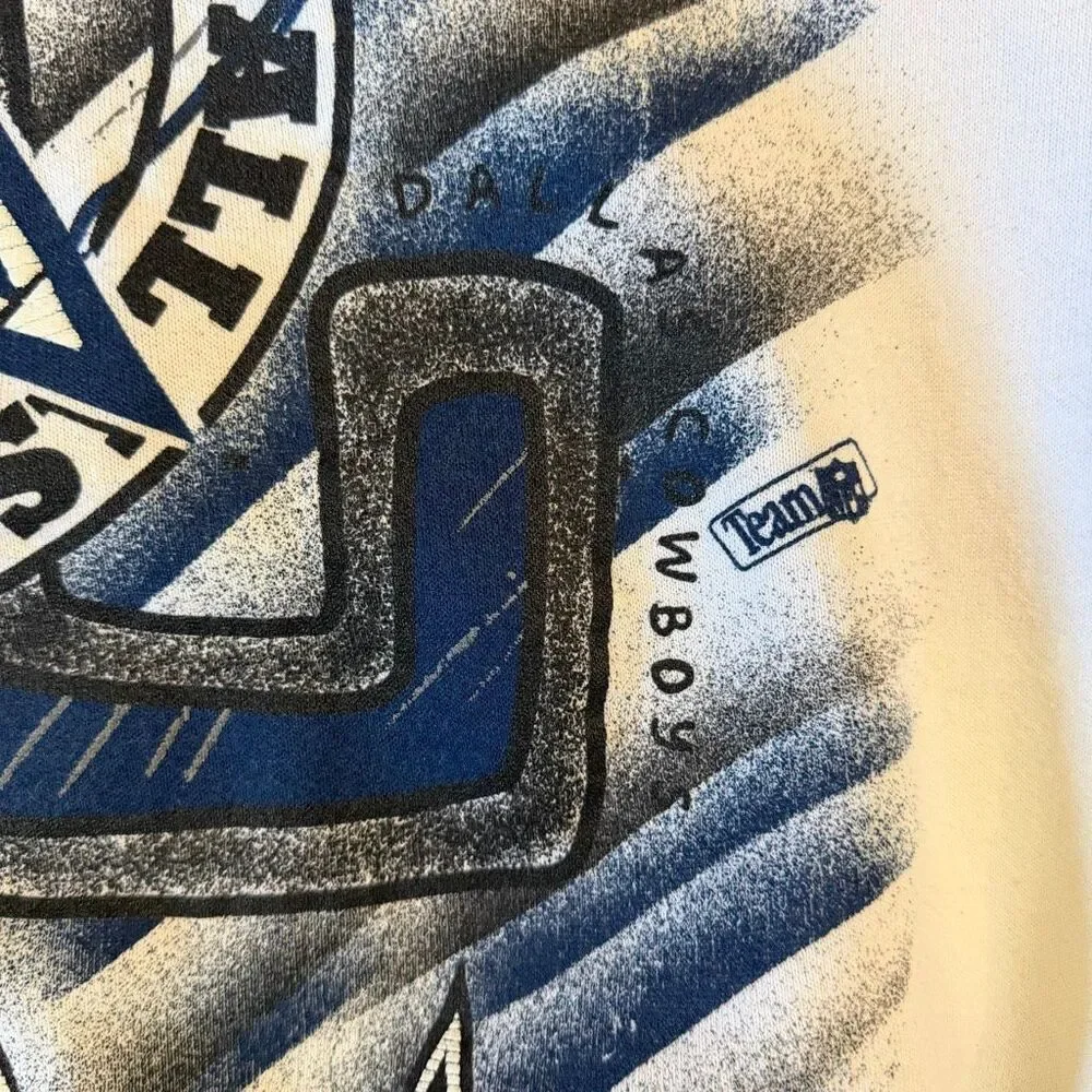 Vintage 90s Men’s Dallas Cowboys White Long Sleeve Crewneck Sweatshirt Size XL